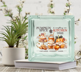 Pumpkin spice and everything nice Fall Glass Block Decal 2 sizes available