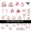 Pink Coquette Doodle Patchwork Set