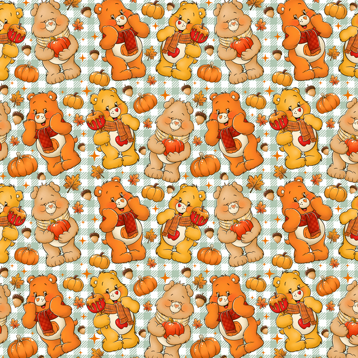 Fall Care bears Adhesive Vinyl sheet