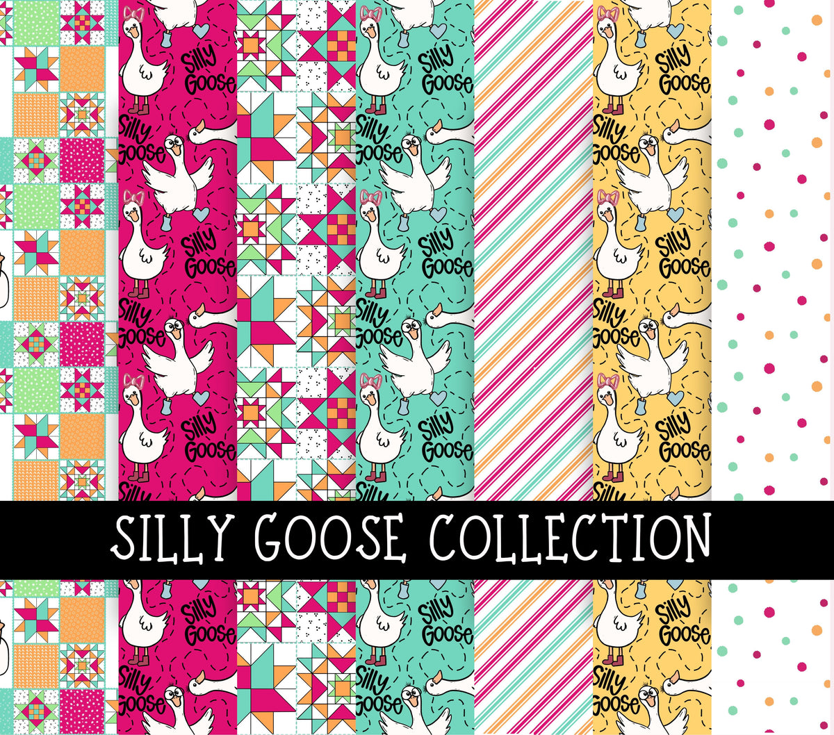 Silly Goose Collection vinyl sheets 7 Patterns to choose from