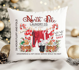 North Pole Laundry DTF Transfers for pillows and towels