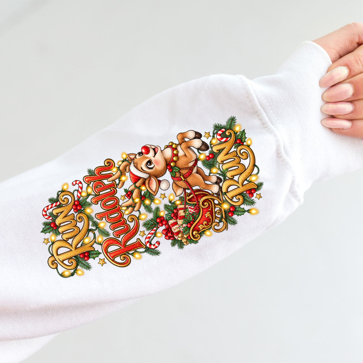 Nothing runs like a reindeer DTF Transfers 2pc set