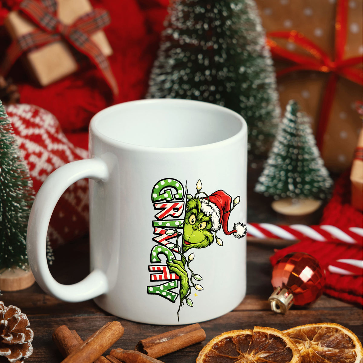 Grinchy full color UV DTF Decal