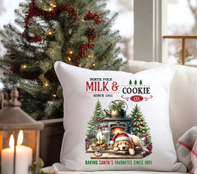 North Pole Milk and Cookie Co. DTF Transfers for pillows and towels