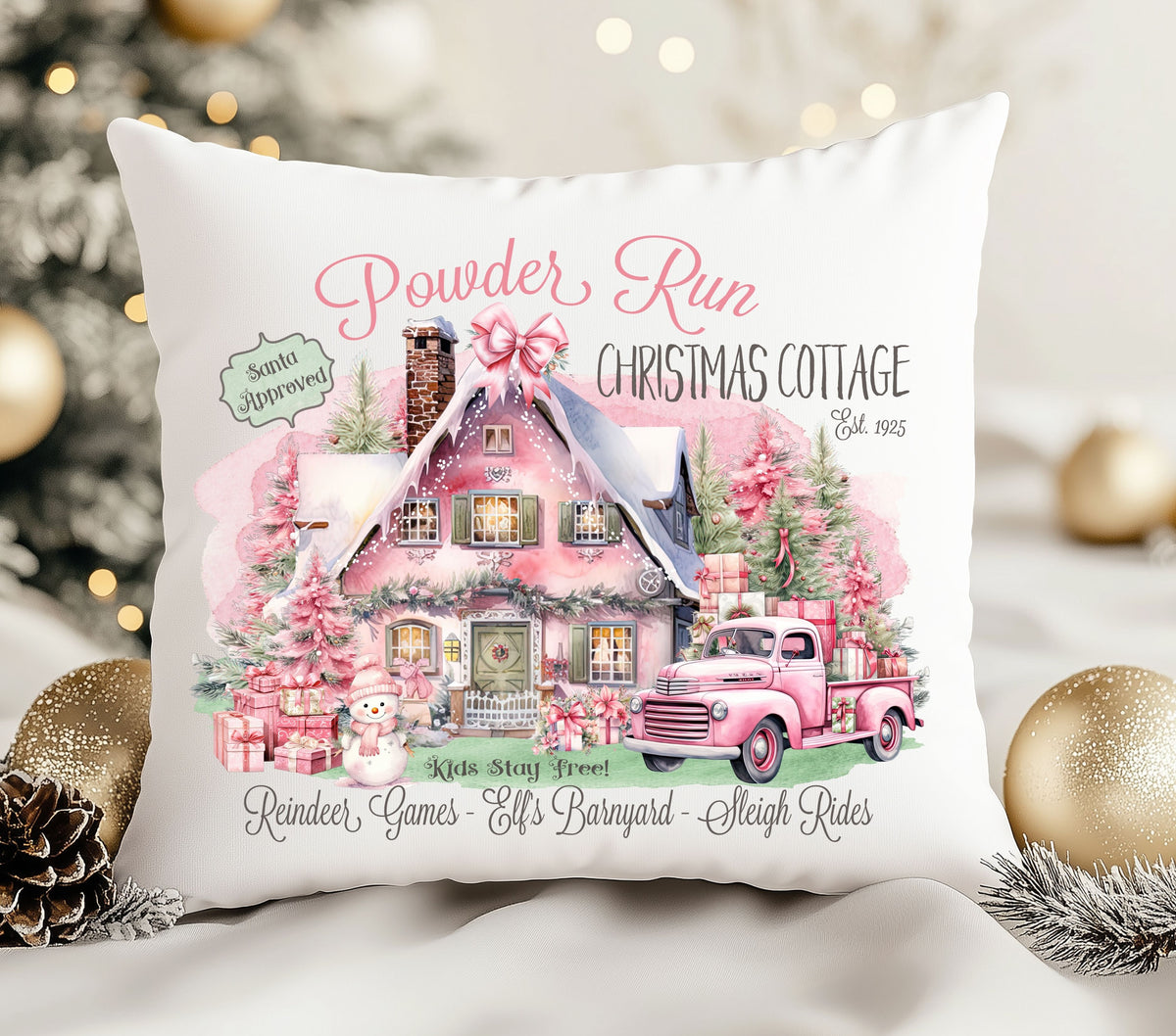 Powder run DTF Transfers for pillows and towels