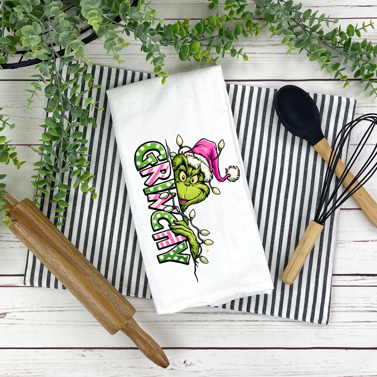Grinchy full color Pink DTF Transfers