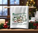 Frosted Fir Cafe DTF Transfers for pillows and towels