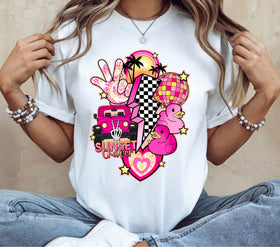 Sunset Chaser Pink DTF Transfers
