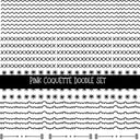 Pink Coquette Doodle Patchwork Set