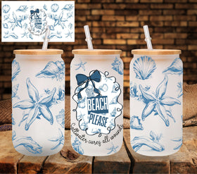 Saltwater cures all wounds UV DTF Libbey wrap