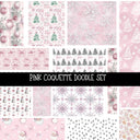Pink Coquette Doodle Patchwork Set