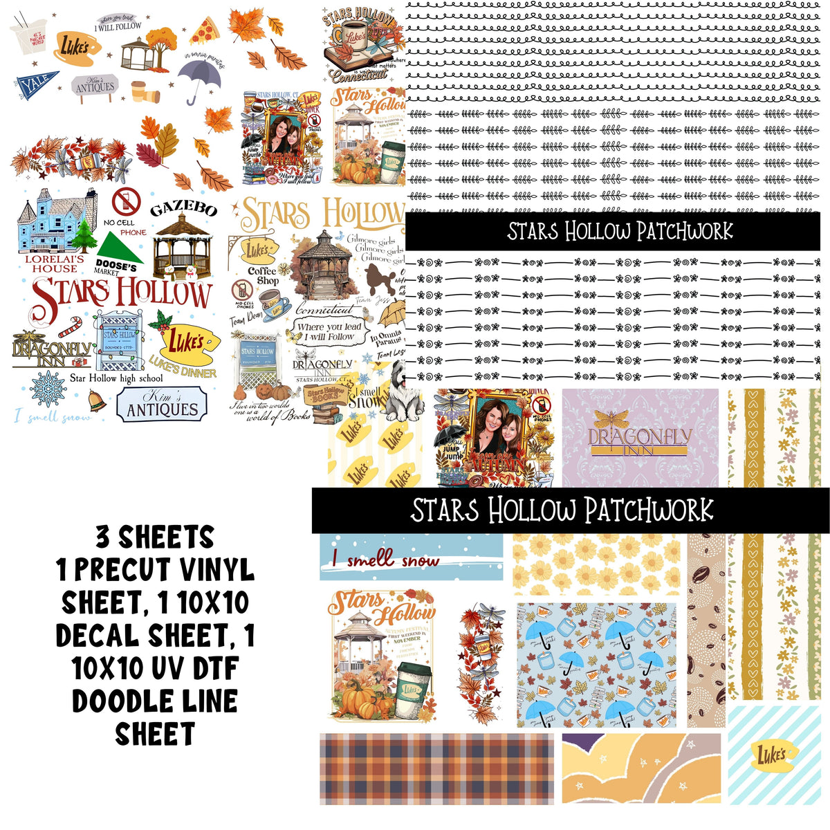 Stars Hollow Doodle Patchwork Set
