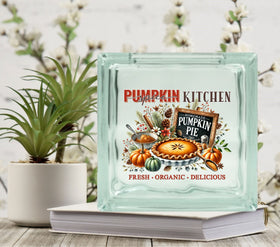 Pumpkin Spice Kitchen Glass Block Decal 2 sizes available