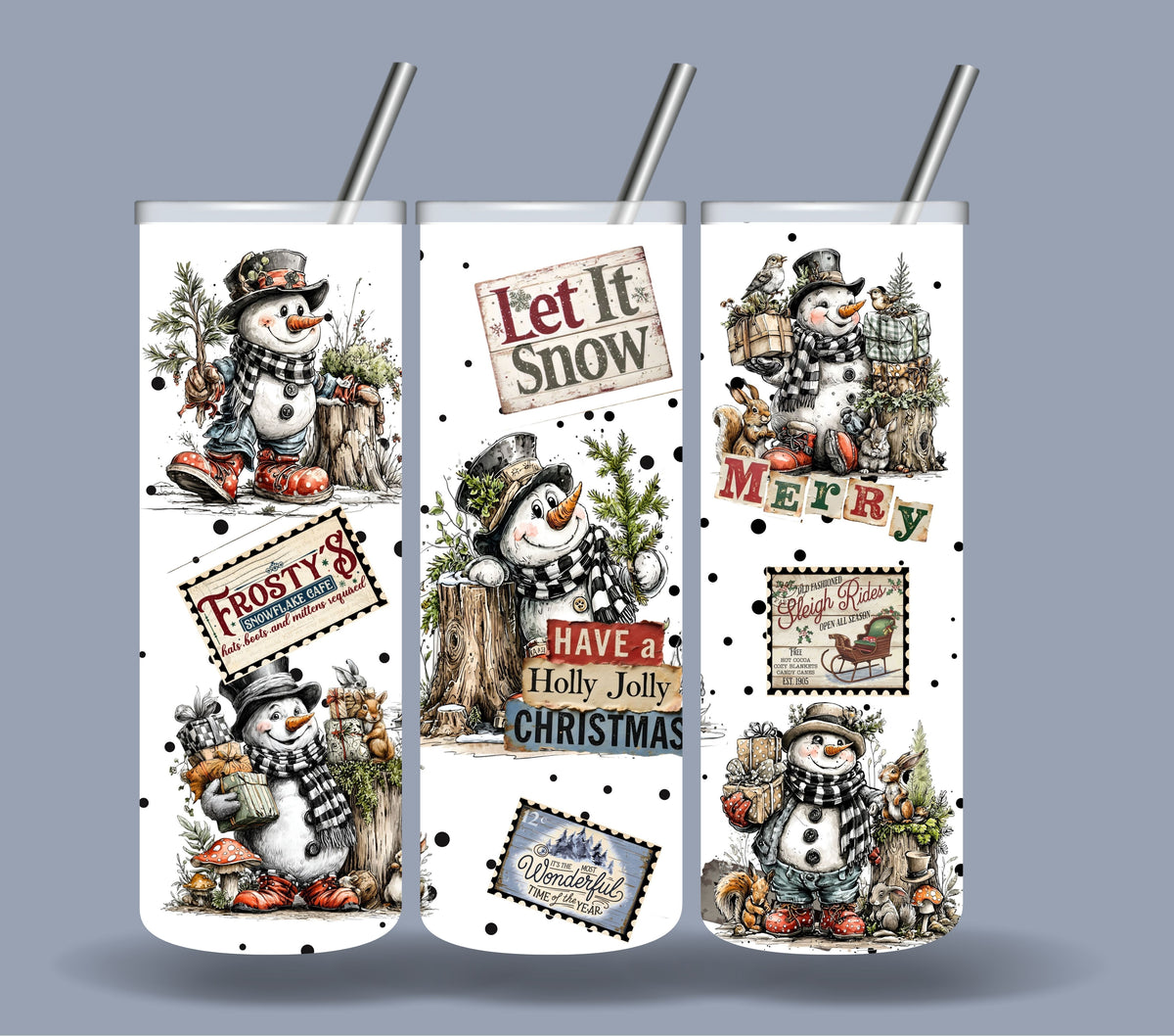 Have a Holly Jolly Christmas vinyl tumbler wraps