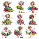 Springtime Fairies UV DTF Decal sheet
