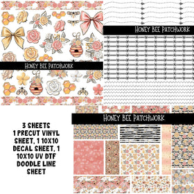 Honey Bee Doodle Patchwork Set