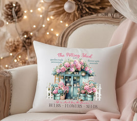 Potting shed DTF Transfers for pillows and towels