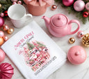 North Pole Trading Company Pink DTF Transfers for pillows and towels