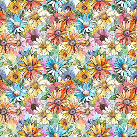 Watercolor Floral #1 12x12 Vinyl Sheet