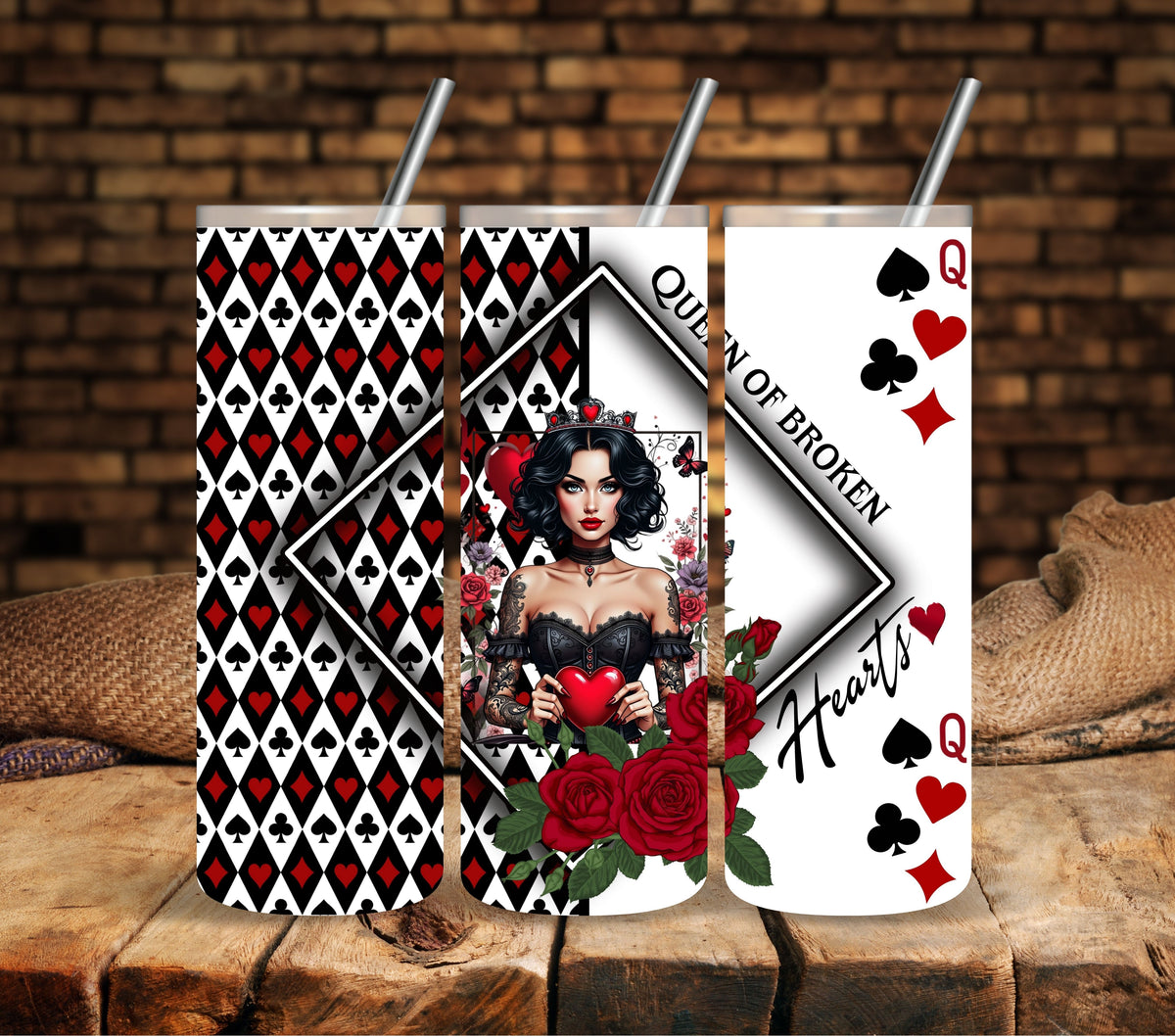 Queen of Broken Hearts Vinyl tumbler wraps