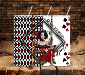Queen of Broken Hearts Vinyl tumbler wraps