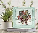 Give Thanks Glass Block Decal 2 sizes available