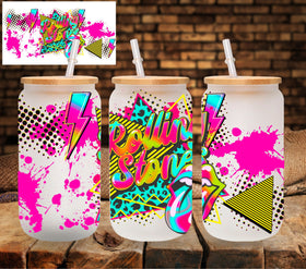 Rolling stones UV DTF Libbey wrap