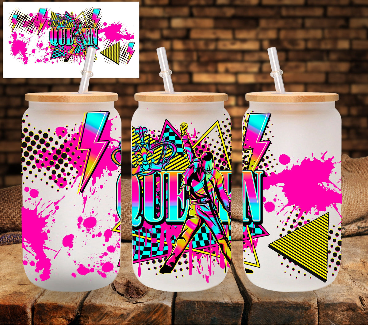 Queen UV DTF Libbey wrap