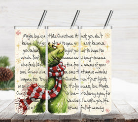 Maybe Love is a lot like Christmas  vinyl tumbler wraps