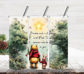 It makes such a difference Pooh vinyl tumbler wraps