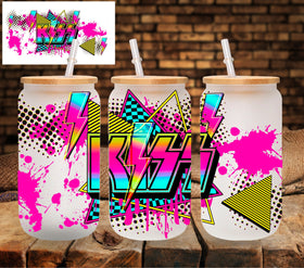 Kiss neon UV DTF Libbey wrap