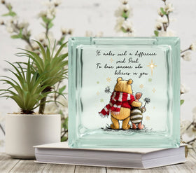 It makes such a difference Pooh Glass Block Decal 2 sizes available