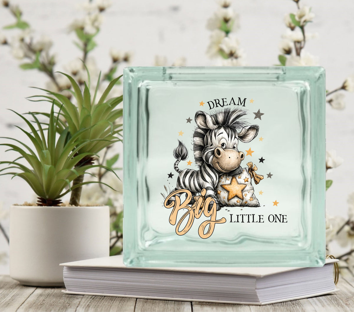 Dream Big Little One Glass Block Decal
