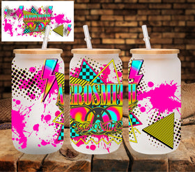Aerosmith  neon UV DTF Libbey wrap
