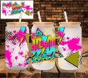 ACDC neon UV DTF Libbey wrap