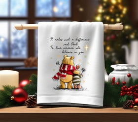 It makes such a difference Pooh DTF Transfers for pillows and towels