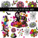 Neon Scream UV DTF Decal sheets