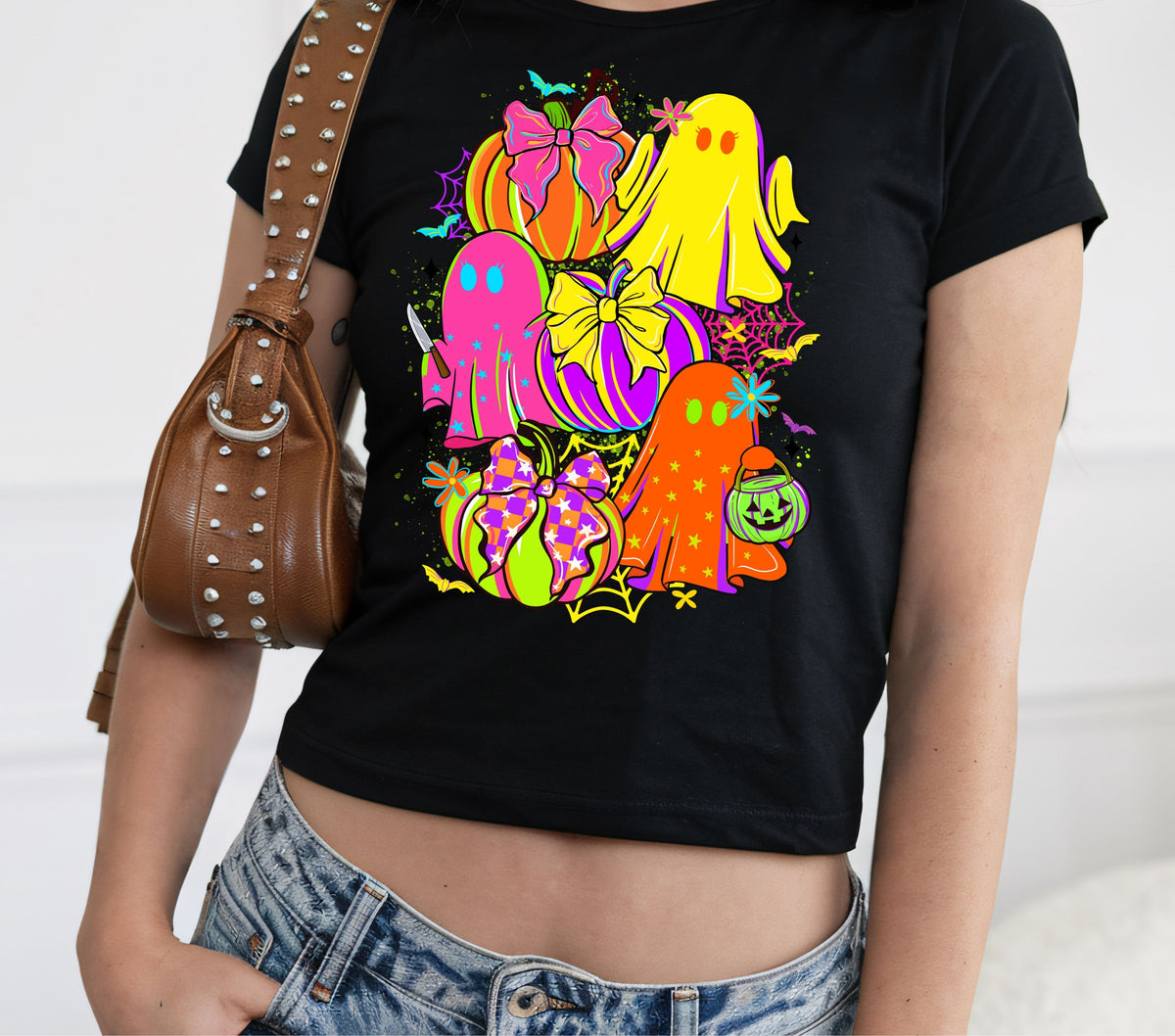 Neon Pumpkins DTF Transfers