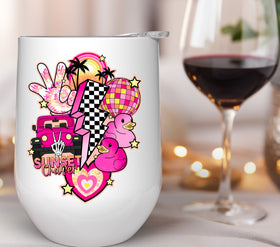 Sunset Chaser Pink UV DTF Decal