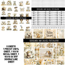 Highland and Daisies Doodle Patchwork Set