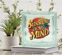 Sunshine on my mind UV DTF Decal for Glass Blocks