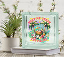 Meet me under the palms UV DTF Decal for Glass Blocks