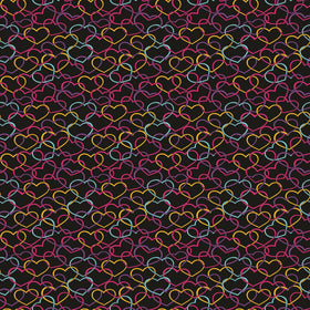 Neon Hearts on Black - Adhesive Vinyl