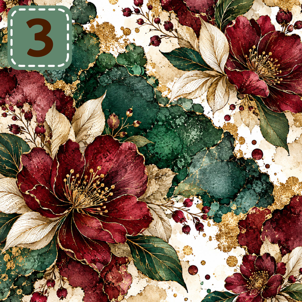 Velvet and Vine collection- 2 sizes vinyl sheets-10 designs available
