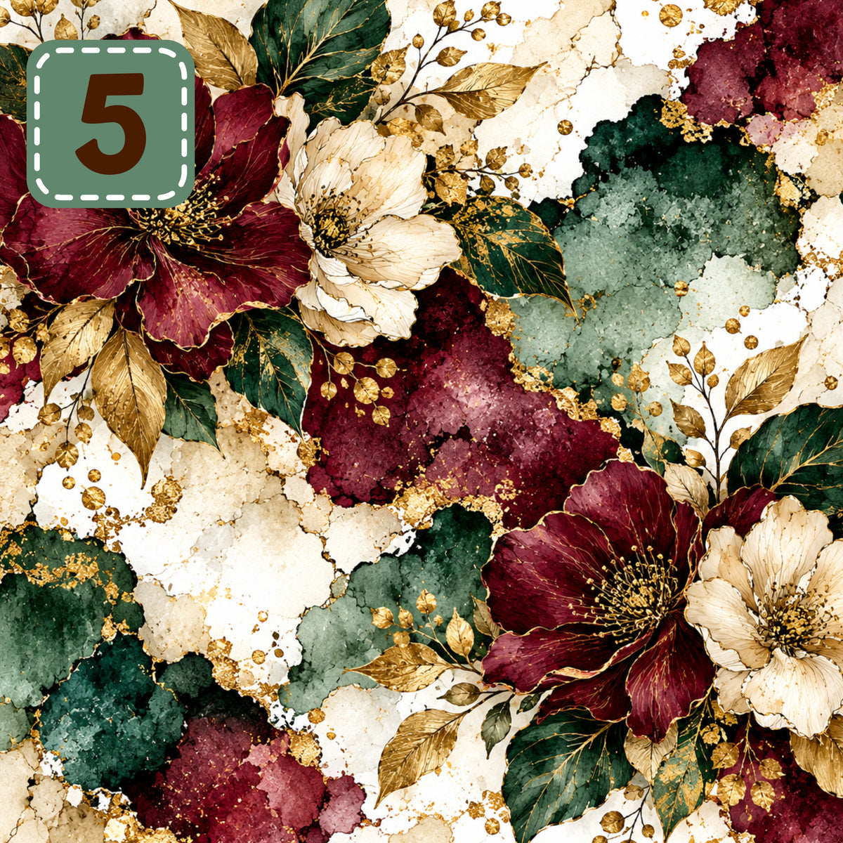 Velvet and Vine collection- 2 sizes vinyl sheets-10 designs available