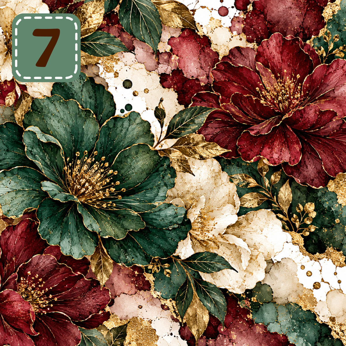 Velvet and Vine collection- 2 sizes vinyl sheets-10 designs available