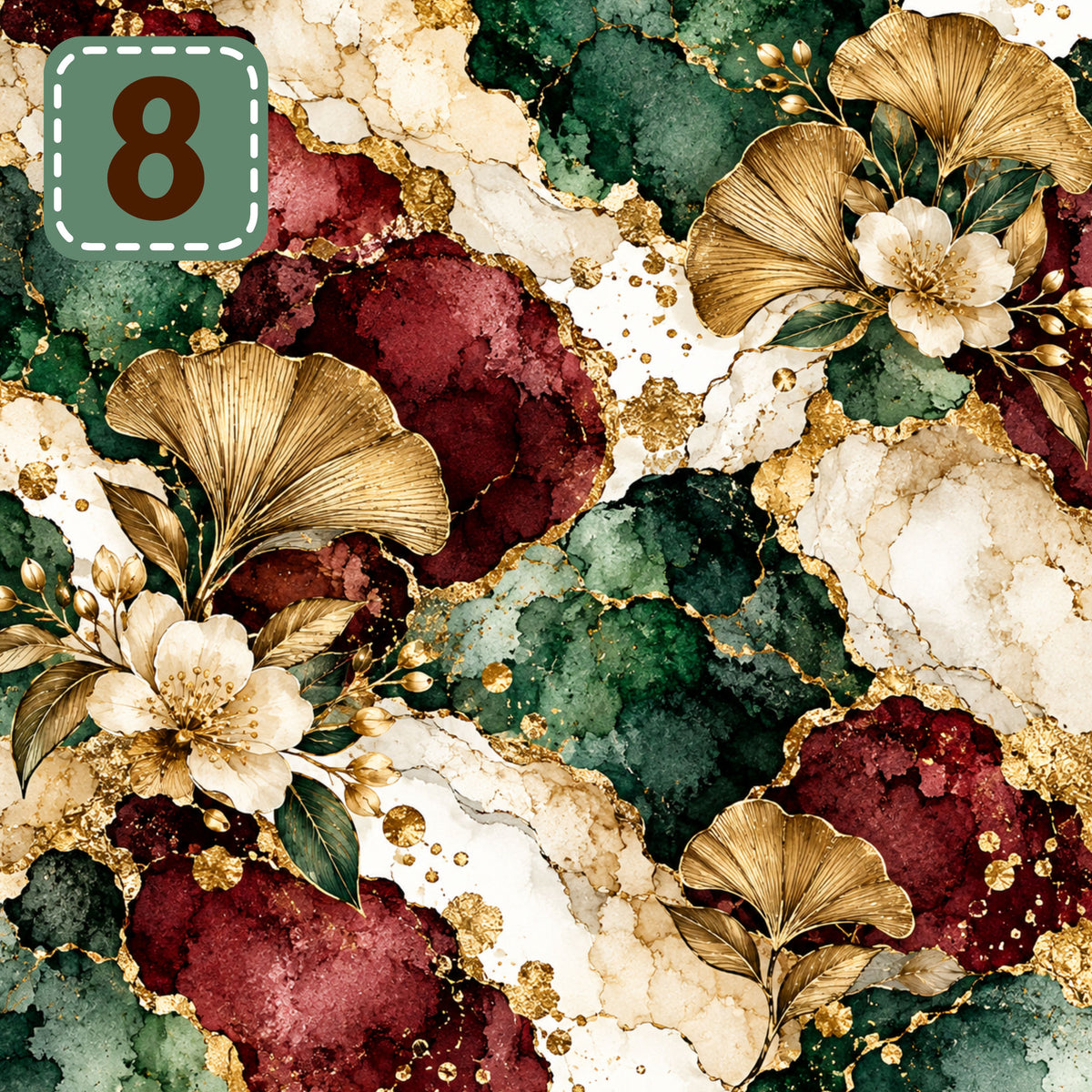 Velvet and Vine collection- 2 sizes vinyl sheets-10 designs available