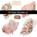 Victorian Christmas Torn Pages UV DTF Decal sheets 9 Designs available