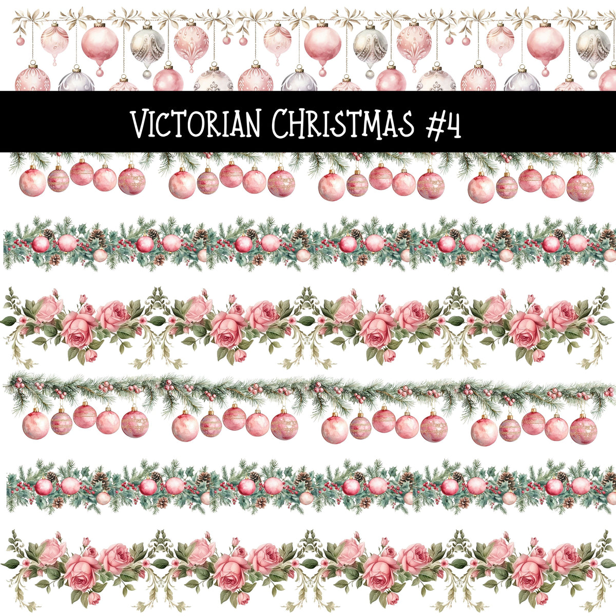 Victorian Christmas Torn Pages UV DTF Decal sheets 9 Designs available