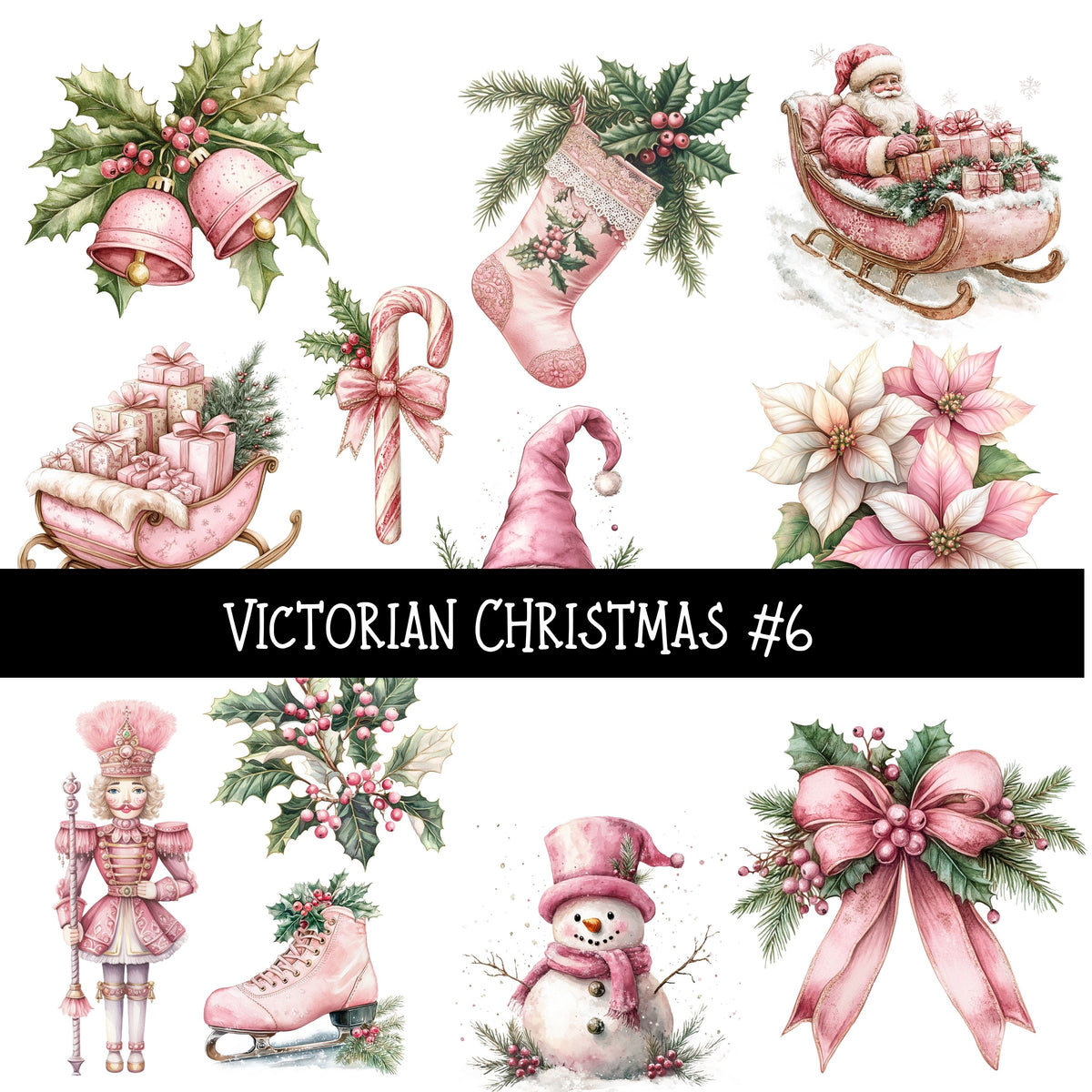 Victorian Christmas Torn Pages UV DTF Decal sheets 9 Designs available